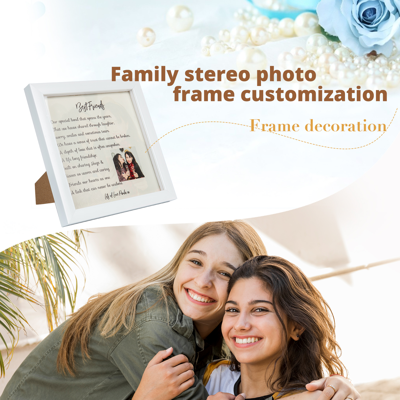 Personalised Photo Custom Name LED Night Light Picture Frame-Jessemade AU