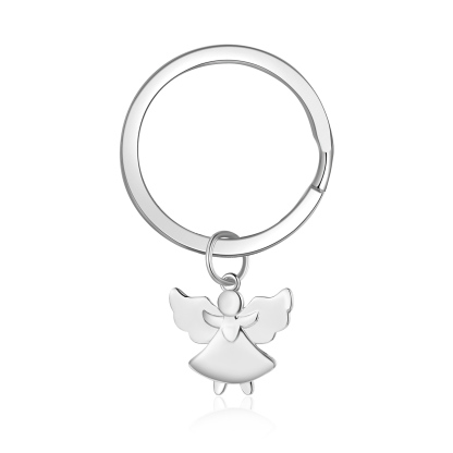 Personalised Guardian Angel Keychain Customised Name Stainless Steel Keyring Message Card Special Gift-Jessemade AU