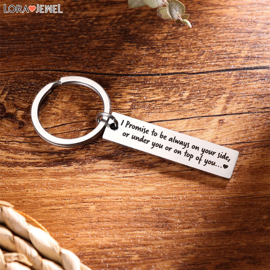 Funny Promise Keychain Always on Your Side Key Ring for Couple-Jessemade AU