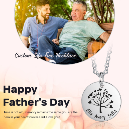 Personalised 3 Names Women's Tree Necklace-Jessemade AU