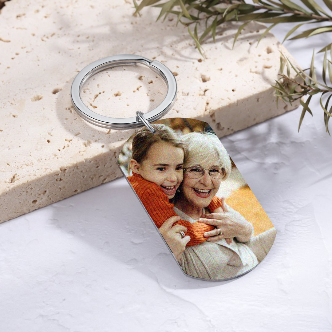 Have Fun Be Safe Make Good Choices Call Your Grandma Keychain Custom Photo Keychain-Jessemade AU