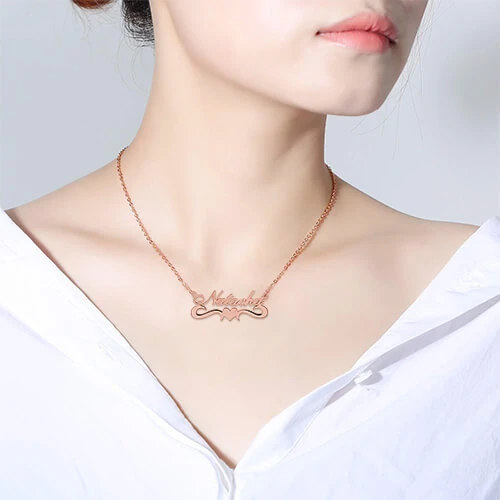 Personalised Necklace Custom 1 Name Necklace Gift For Women-Jessemade AU