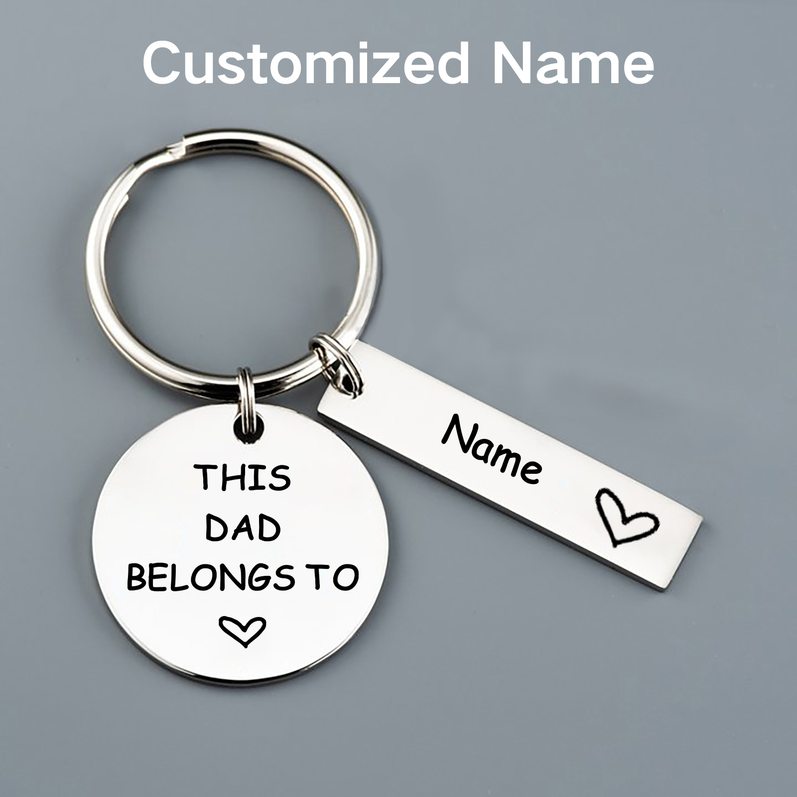 1 Name - Personalised Name Keychain Stainless Steel Keychain Special Gift for Mummy/Dad-Jessemade AU