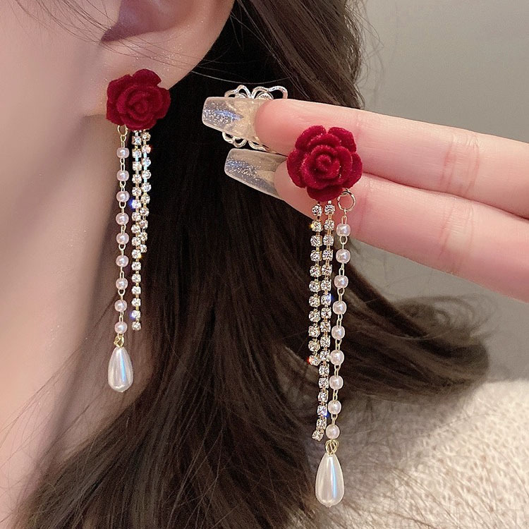 Rose Earrings Birthday Valentine's Day Gifts for Her-Jessemade AU