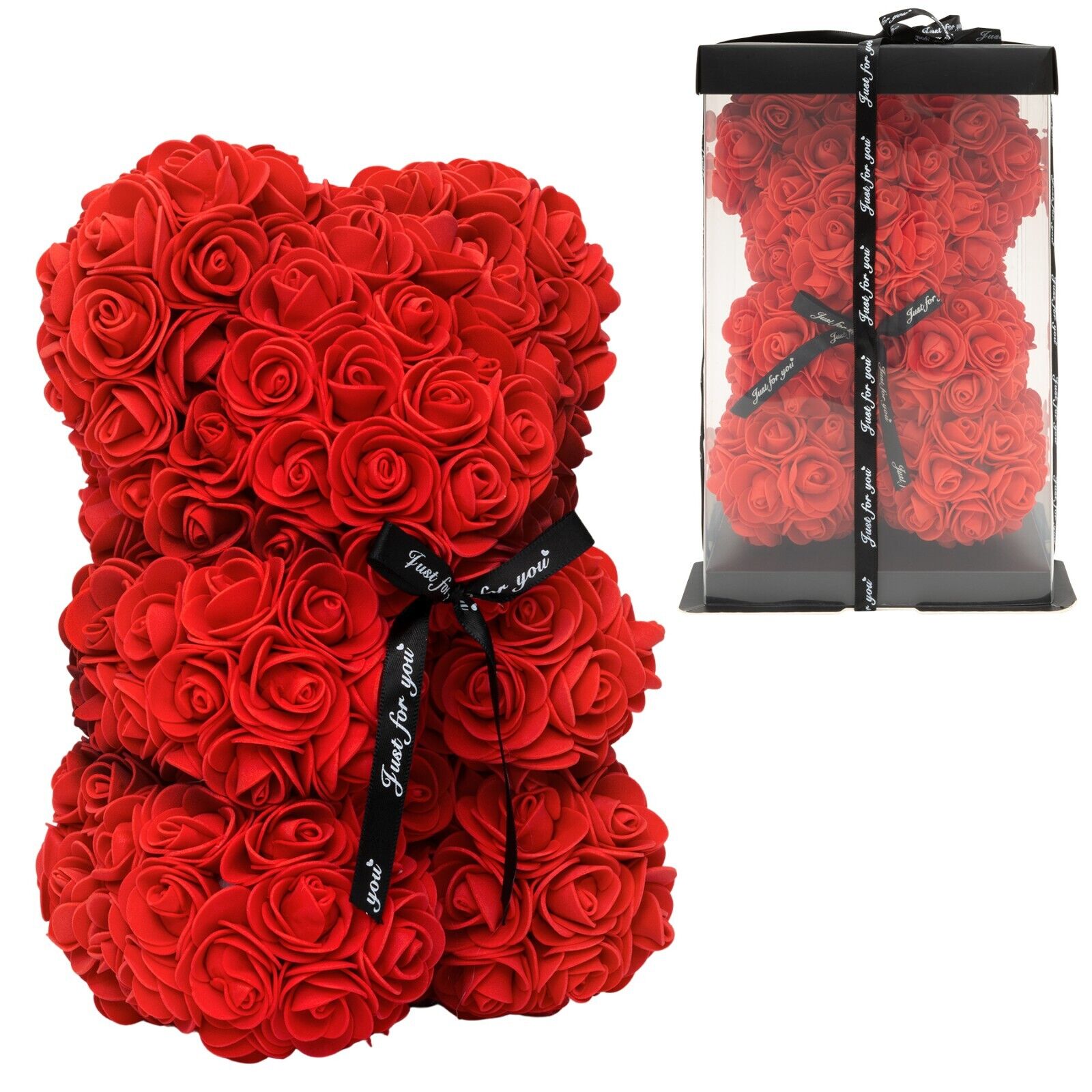 Rose Bear Ornaments Red Bear Valentine's Day Gift for Her-Jessemade AU