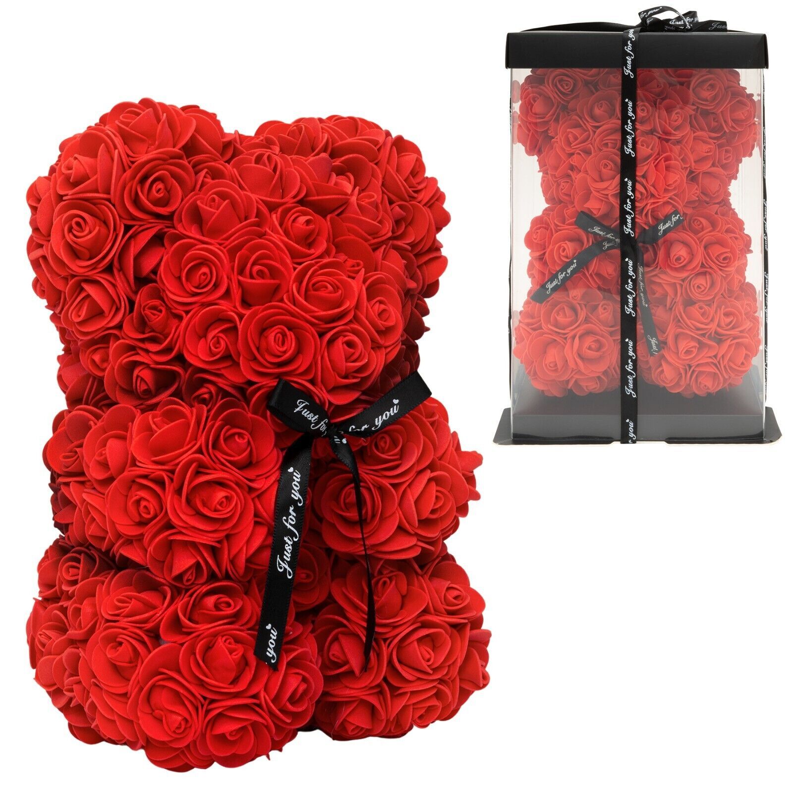 Rose Bear Ornaments Red Bear Valentine's Day Gift for Her-Jessemade AU