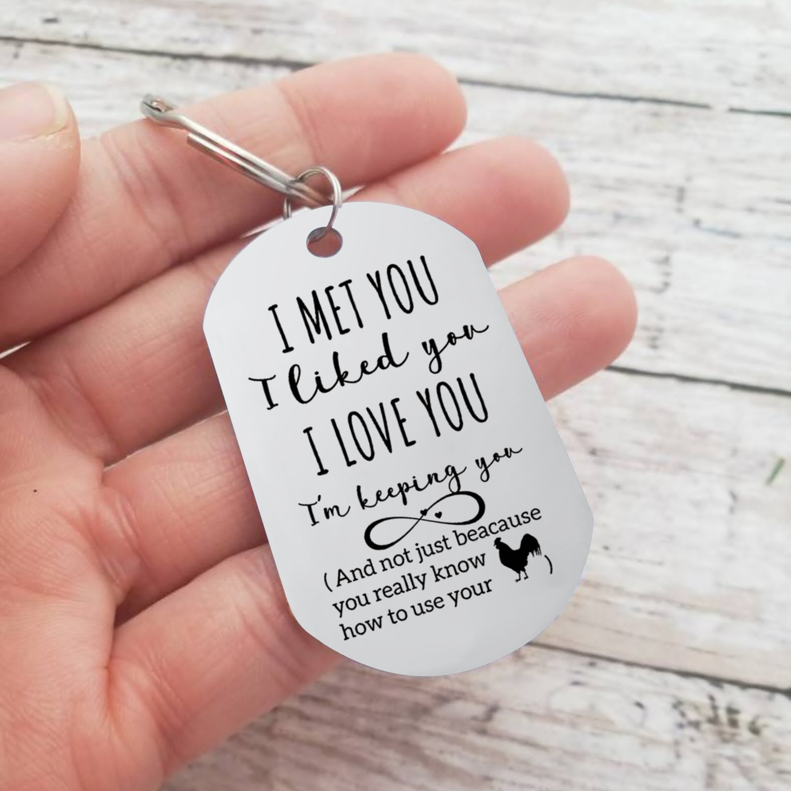 Personalised Photo Keychain for Couple "I MET YOU I LOVE YOU" Valentine's Day Gift-Jessemade AU