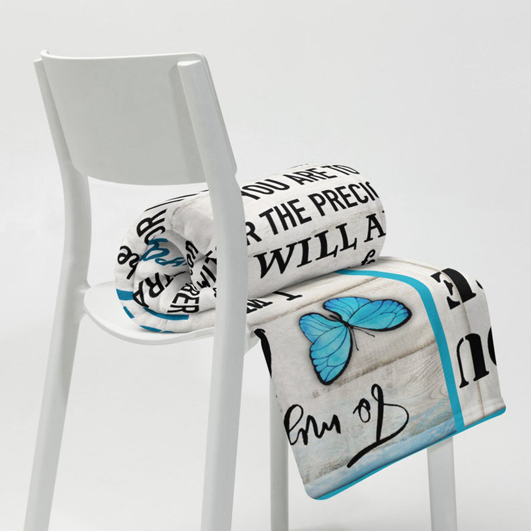 To My Daughter Straighten Your Crown Flannel Blanket-Jessemade AU