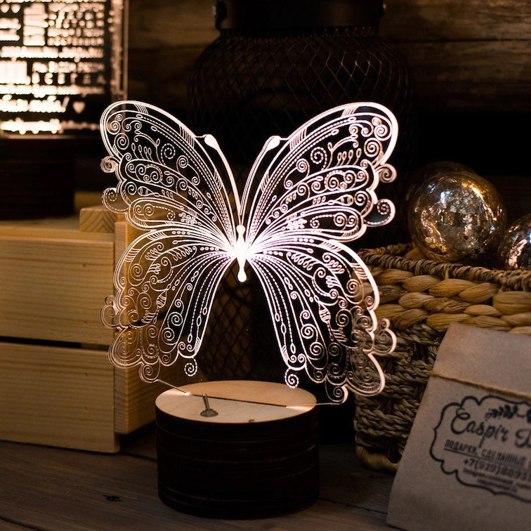 Personalised Butterfly Home Decoration Lamp With Custom Name Night Light Kid's Bedroom Decor Children's LED Light-Jessemade AU