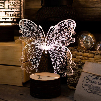 Personalised Butterfly Home Decoration Lamp With Custom Name Night Light Kid's Bedroom Decor Children's LED Light-Jessemade AU