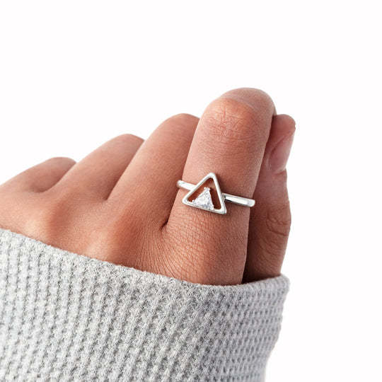 To My Best Friend, Thank you for being my badass tribe, Triangle Ring With Card, Gifts For Her-Jessemade AU