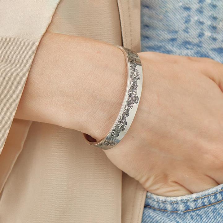 Whenever You Feel Overwhelmed, Personalised Wave Cuff Bangle Bracelet Gifts For Daughter-Jessemade AU