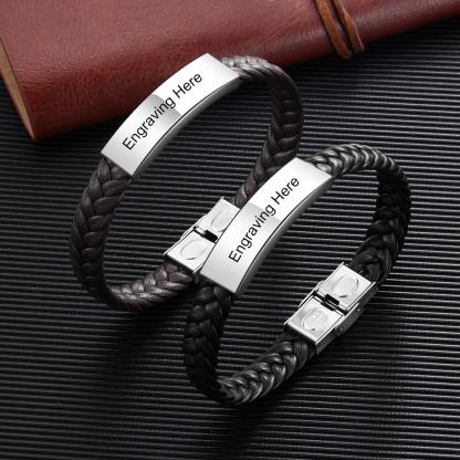 Personalised Men's Engraving Bracelet For Him Gift for Dad-Jessemade AU