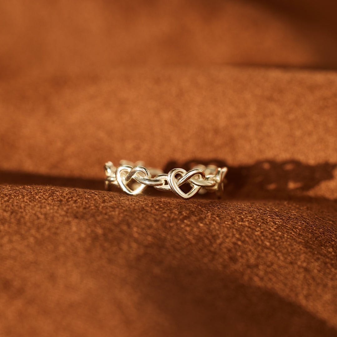 To my daughter, This ring stands for our family, Infinity Heart Knot Ring With Card, Gifts For Her-Jessemade AU