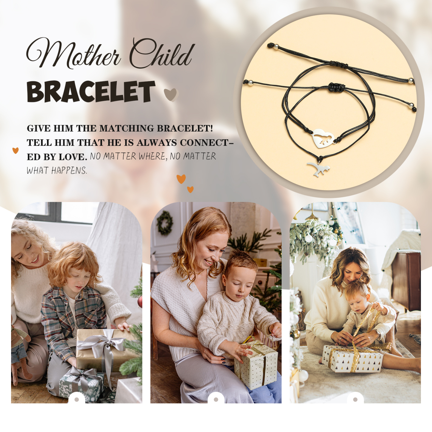 Back to School Matching Wish Dinosaur Bracelets Set for Women Teen Girls Boys-Jessemade AU