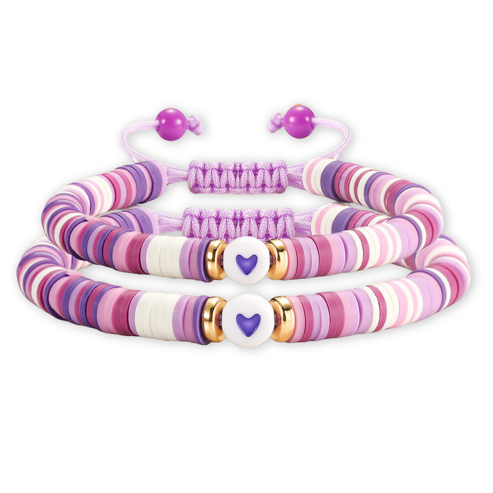 2 Pcs Bracelet Set Colourful Beaded Adjustable Bracelets with Message Card Gifts for Her - True Friendship Spans Time, Forever It Will Last-Jessemade AU