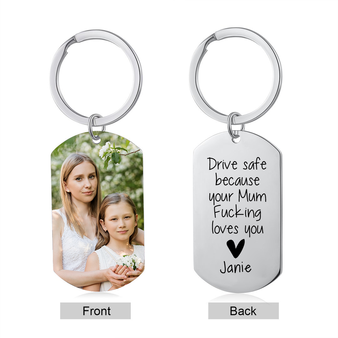 Drive Safe - Personalised Photo Keychain Custom Name Keychain Gifts For Son/Daughter-Jessemade AU