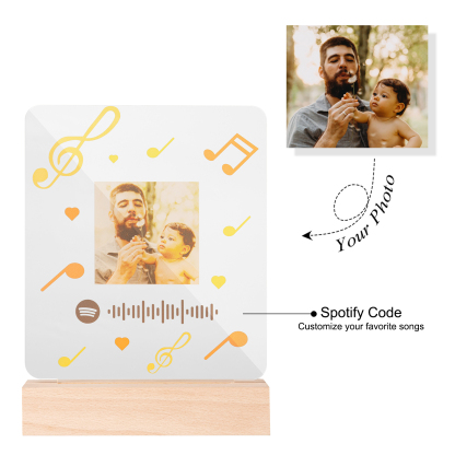 Personalised Spotify Code Photo LED Night Light-Jessemade AU