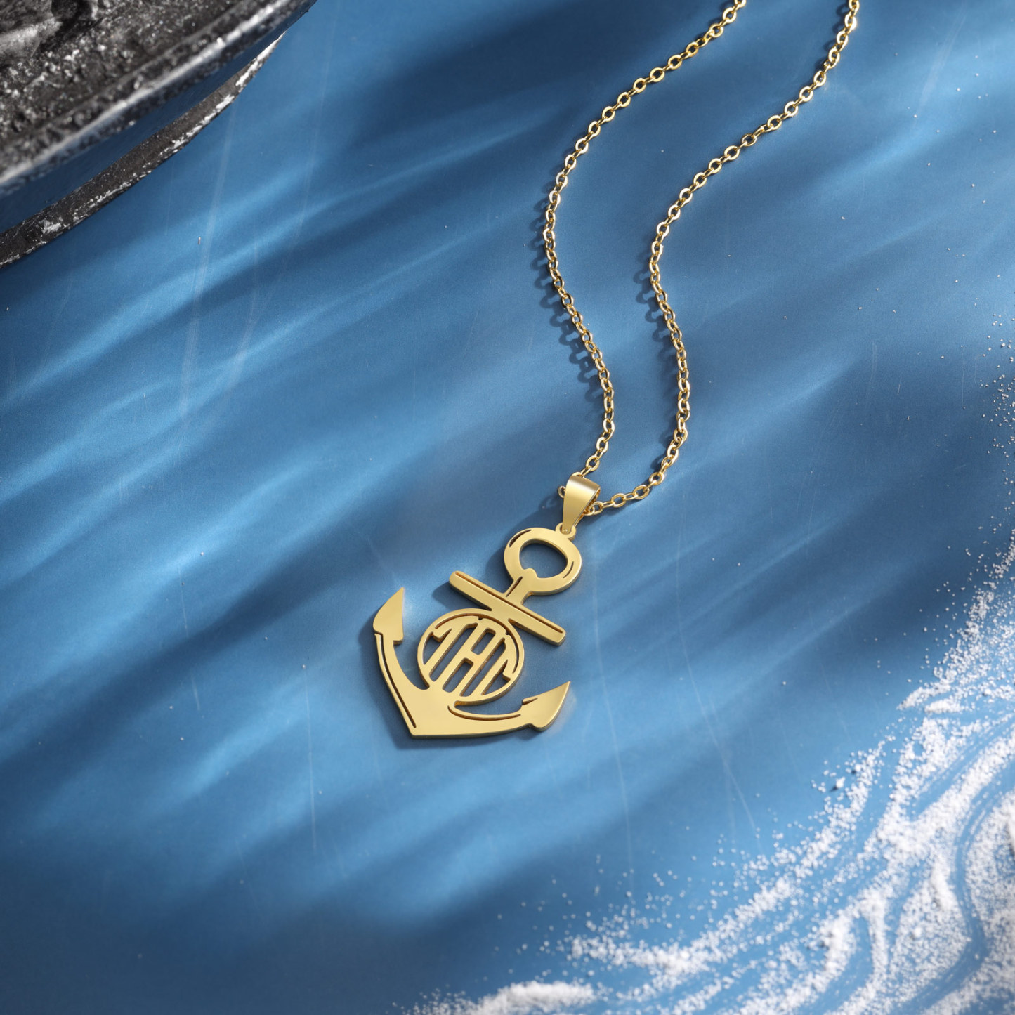 Anchor Letter Necklace Customised Necklaces Romantic Gift For Her-Jessemade AU