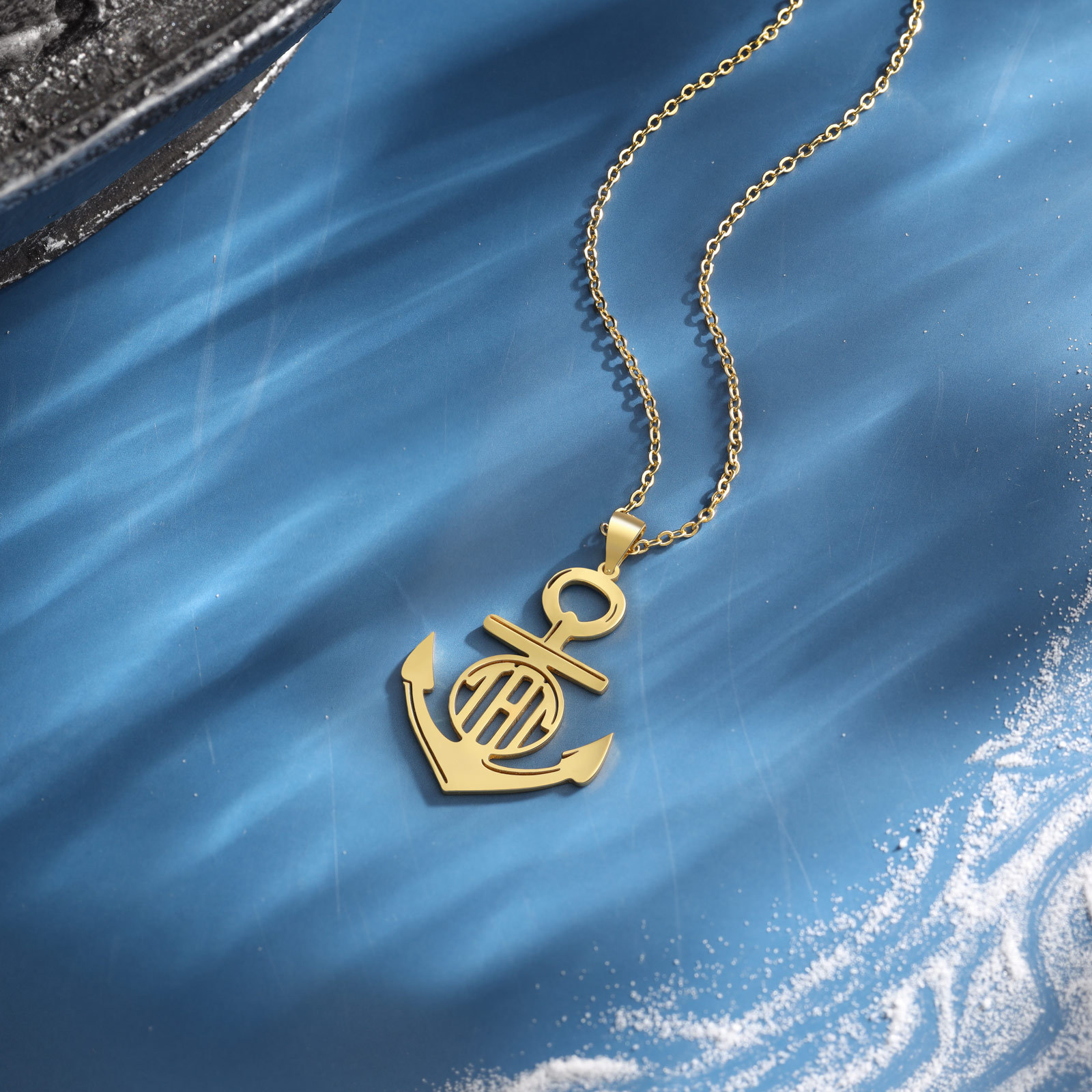Anchor Letter Necklace Customised Necklaces Romantic Gift For Her-Jessemade AU
