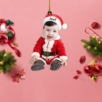 Funny Face Christmas Ornament Custom Photo Ornament Gifts for Family-Jessemade AU