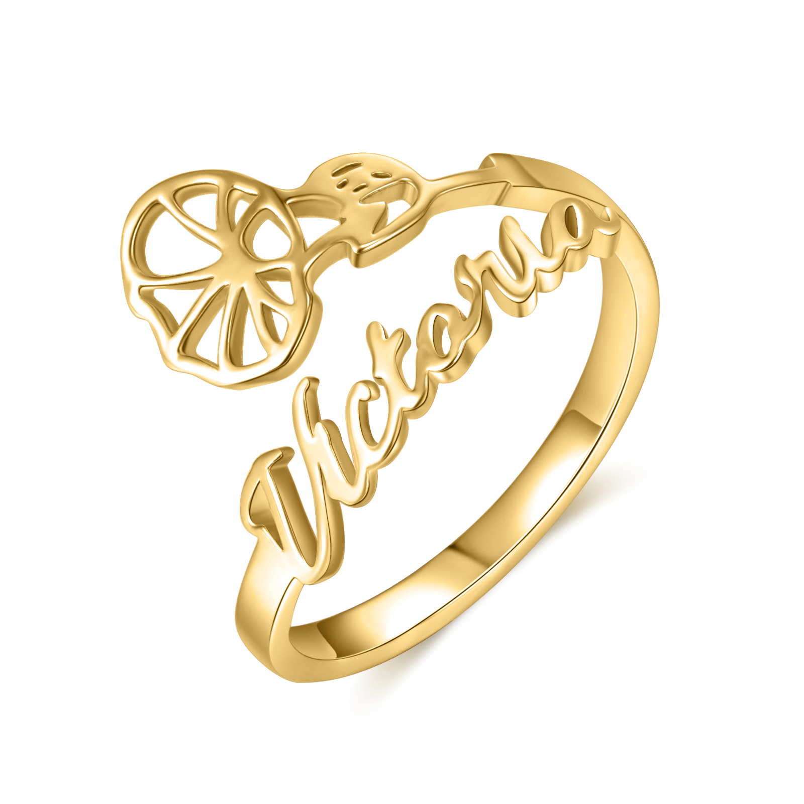 Personalised September Birth Flower Ring With Name Gifts For Her-Jessemade AU