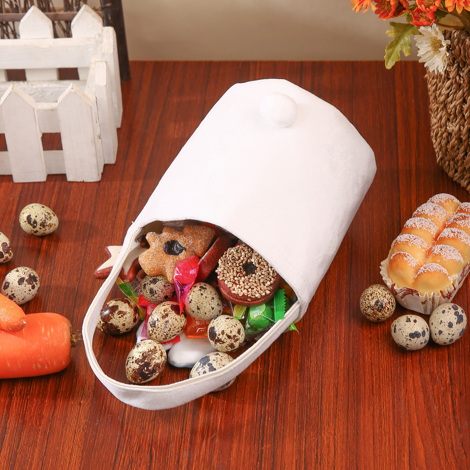 Personalised Bunny Tote Bag Custom Name Bunny Basket Bucket Bag Easter Gifts-Jessemade AU