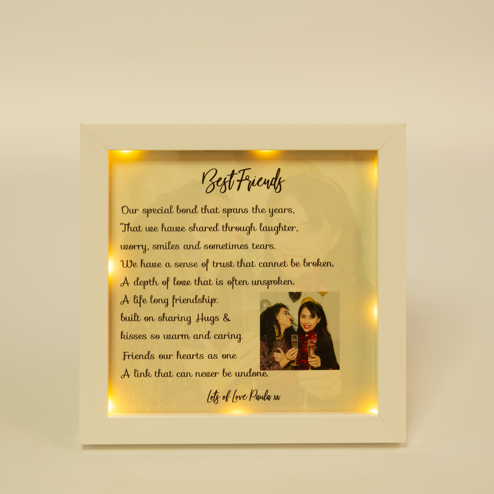 Personalised Photo Custom Name LED Night Light Picture Frame-Jessemade AU