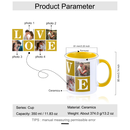 Personalised Photo Love Mug Cup Custom Photos Gifts For Her-Jessemade AU