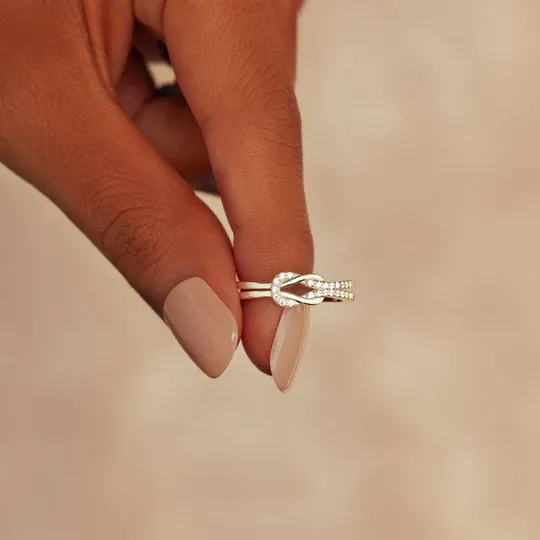 For Love-S925 Infinity Love Knot Promise Ring "a knot that is not quite yet"-Jessemade AU