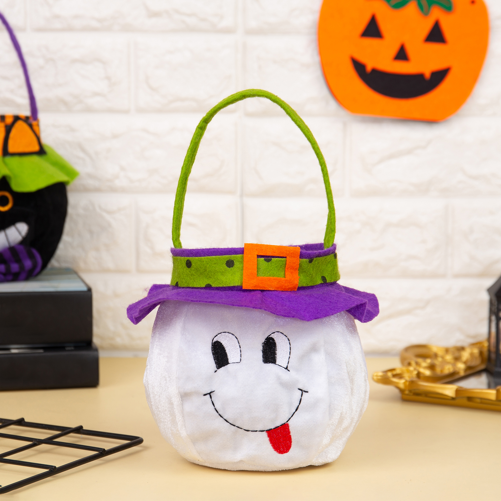 Personalised Halloween Tote Bags with Name Halloween Trick or Treat Candy Bags for Kids-Jessemade AU