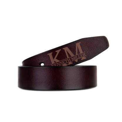 Personalised Genuine Leather Belt Engraved Names Men's Belt for Him-Jessemade AU