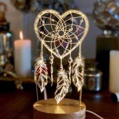 Personalised Dream Catcher Night Light Custom Name Gifts For Kids-Jessemade AU