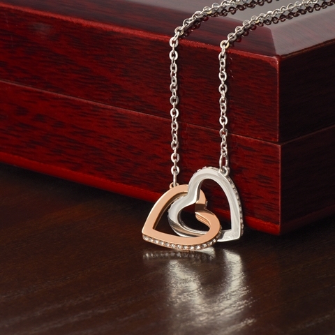 To My Beautiful Mum Interlocking Heart Sterling Silver Necklace Gift Set Intertwined Love Necklace - Thank You For Your Unconditional Love-Jessemade AU