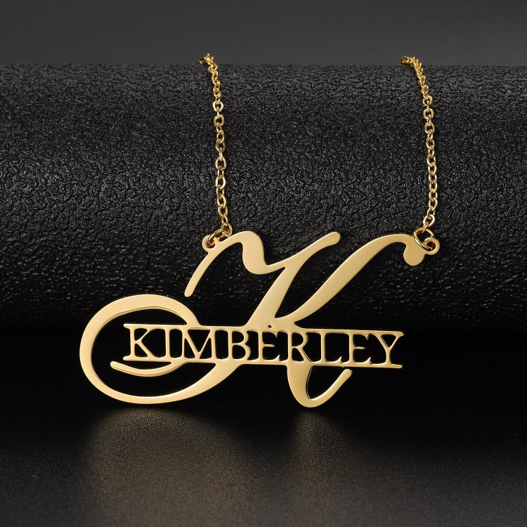 Personalised Letter Necklace Custom 1 Name Necklace Gift For Women-Jessemade AU