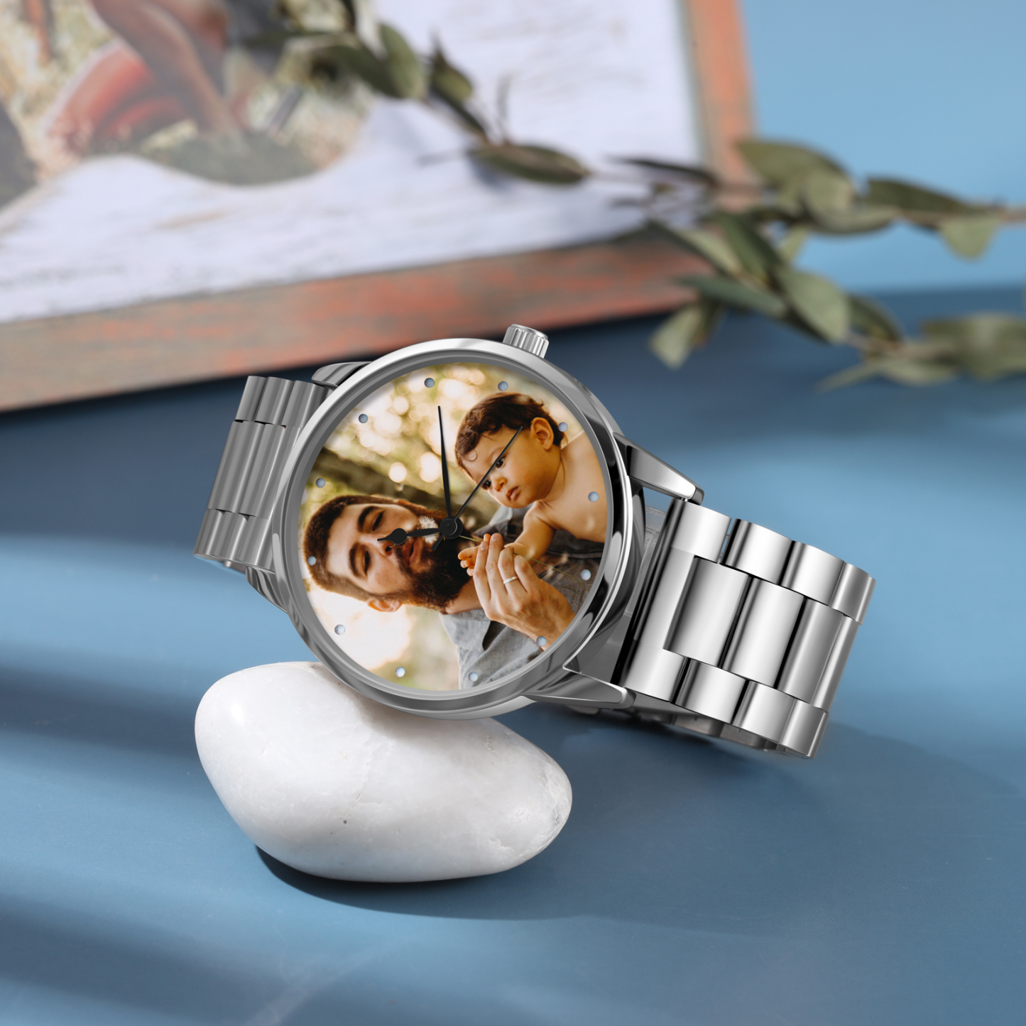 gift Photo Watch - Personalised Engraved Watch Bracelet For Him-Jessemade AU