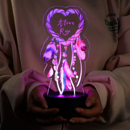 Personalised Dream Catcher Night Light Custom Name Gifts-Jessemade AU