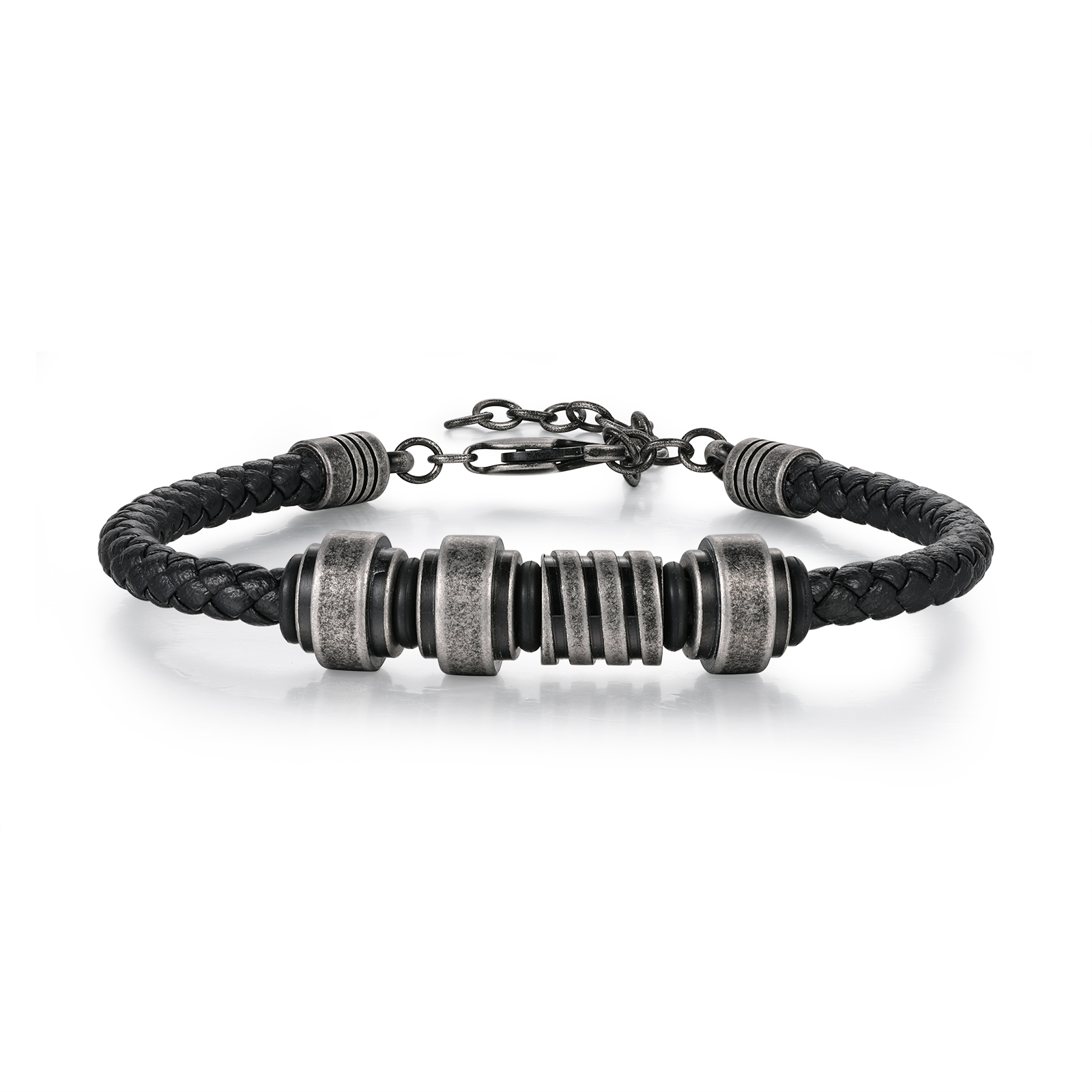 Personalised Men's Leather Bracelet Engraved 3 Names Adjustable Bracelet Vintage Gift for Him-Jessemade AU