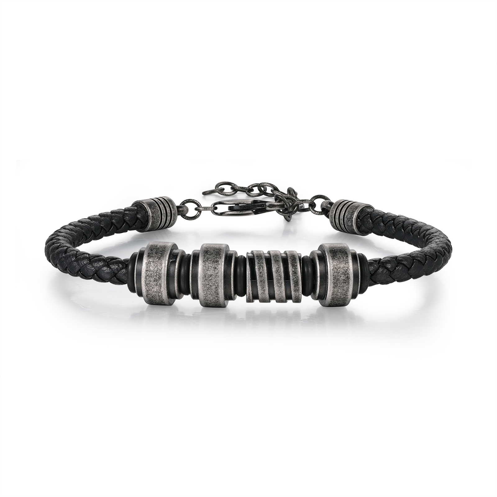 Personalised Men's Leather Bracelet Engraved 3 Names Adjustable Bracelet Vintage Gift for Him-Jessemade AU