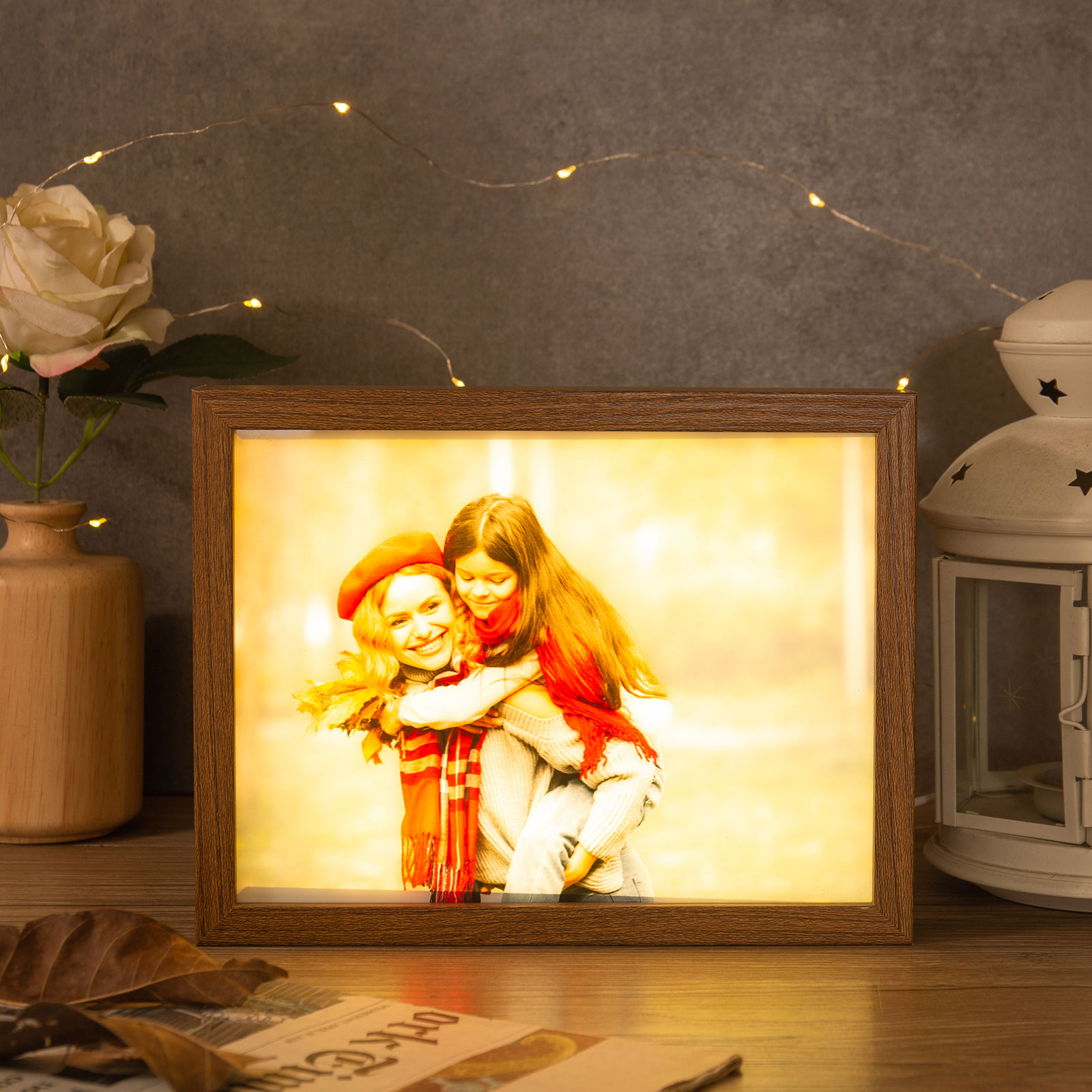 Personalised Photo Frame Night Light Changeable Colour Lamp Home Decor Personalised Gifts for Family Friends-Jessemade AU