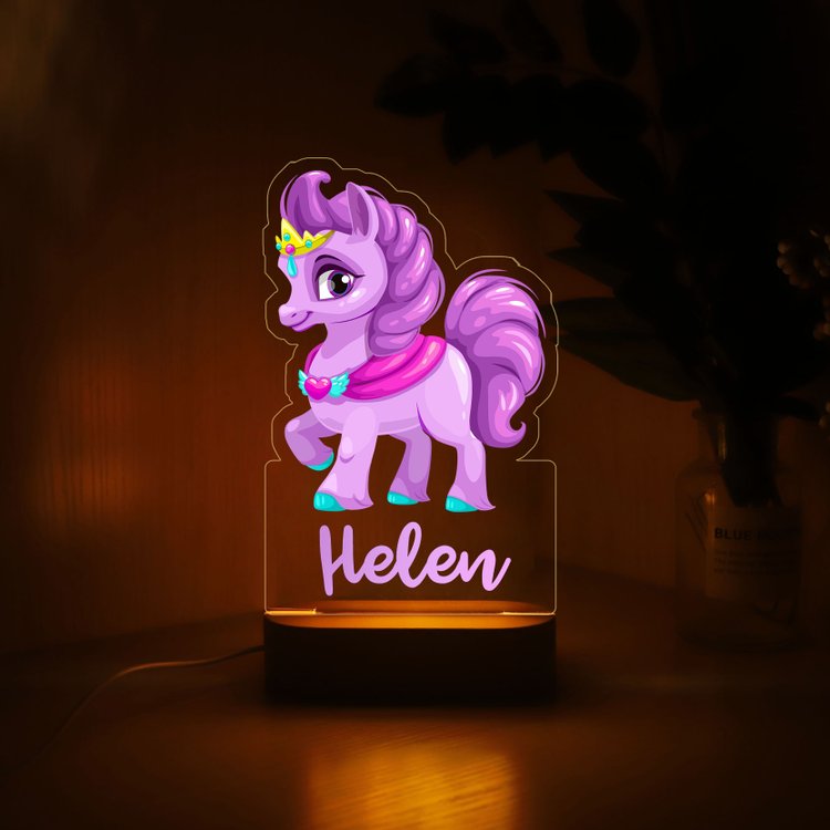 Personalised Unicorn Night Light Custom Name LED Lamp for Kid-Jessemade AU