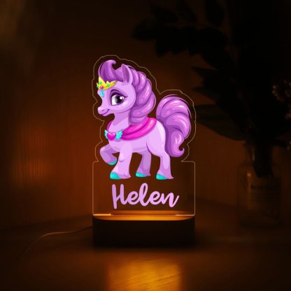 Personalised Unicorn Night Light Custom Name LED Lamp for Kid-Jessemade AU