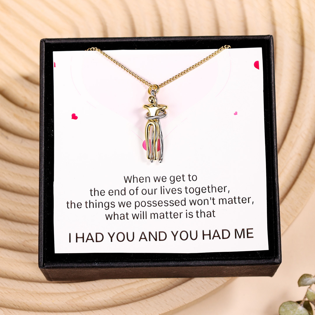Couple Hug Necklace Valentine's Day Gifts for Couple-Jessemade AU