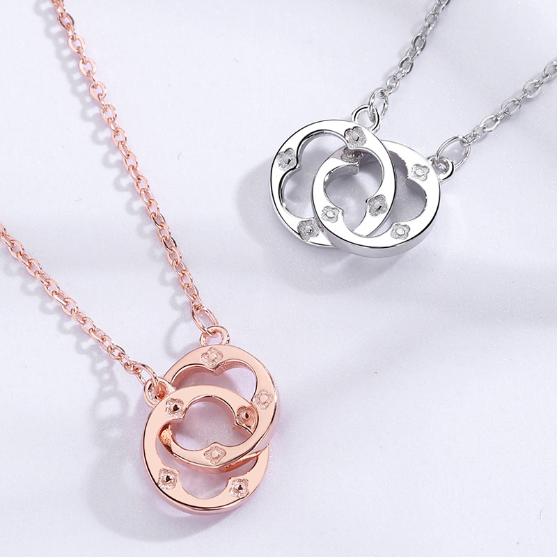 Personalised Double Round Link Necklace Gift For Her-Jessemade AU