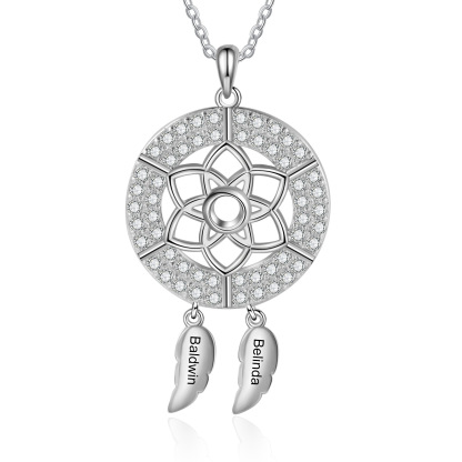 Personalised Dream Catcher Necklace Custom 2 Names Necklace Gifts For Her-Jessemade AU