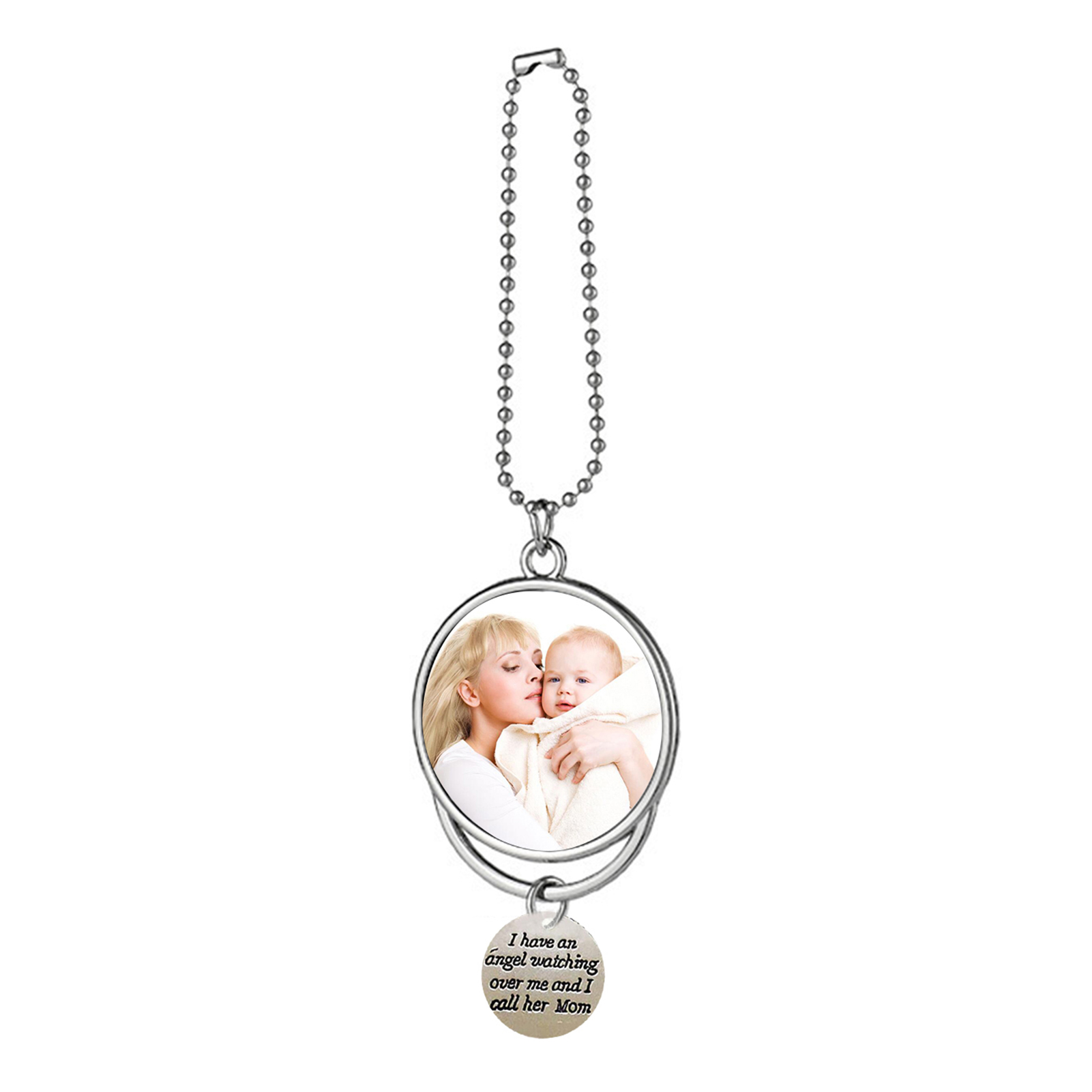 Personalised Photo Ornament I Have an Angel Watching Over Me Car Hanging Gifts-Jessemade AU