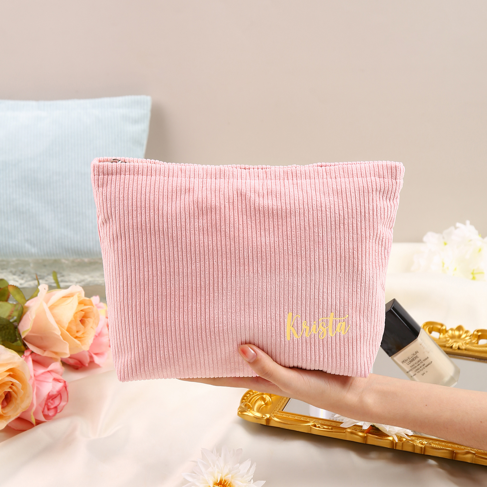 Personalised Name Multi-Functional Storage Bag Custom Zipper Makeup Bag Jewelry Storage Gifts for Her -Jessemade AU