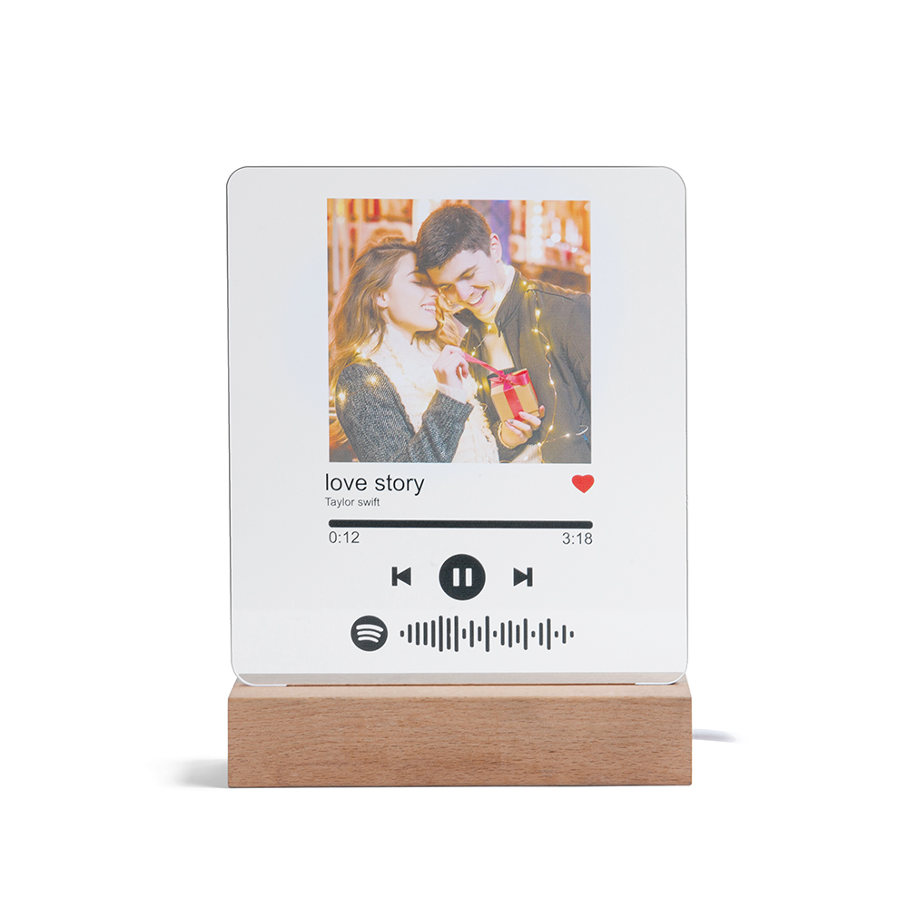 Personalised Spotify Code Photo LED Night Light-Can Play Music-Interesting-Jessemade AU