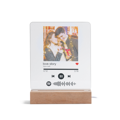 Personalised Spotify Code Photo LED Night Light-Can Play Music-Interesting-Jessemade AU