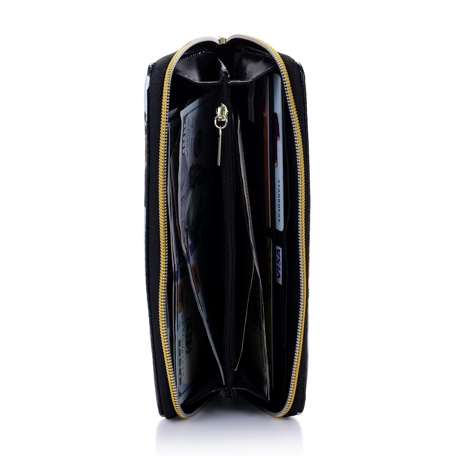 Long Purse Personalised Leather Wallet Engraved 6 Photos Zip Wallet 2024 Gifts For Women Men-Jessemade AU